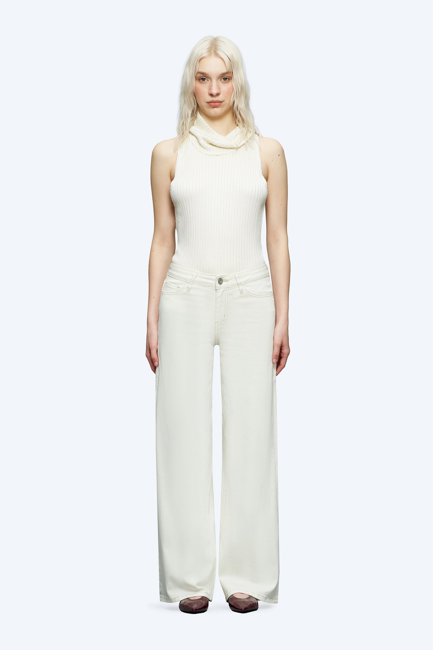 MID RISE BAGGY BBL WIDE LEG DENIM JEANS OSW8001