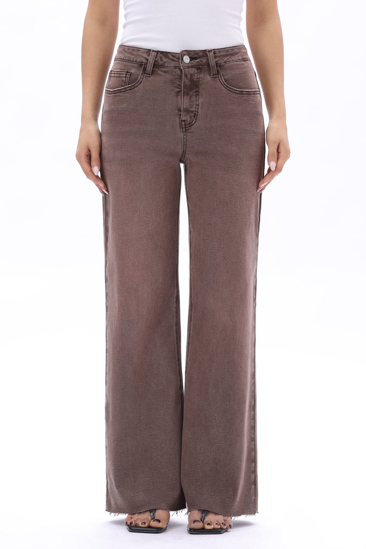 MID HIGH RISE WIDE LEG FULL PANTS ESFW630825