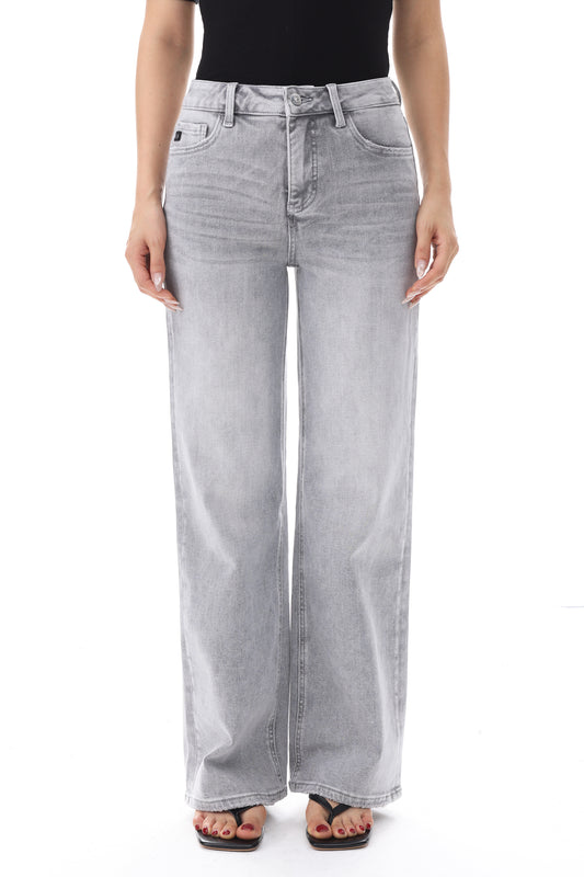 High Rise Wide Leg Full Jeans ESFW620807