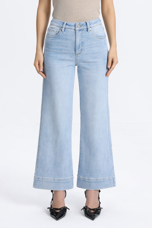 High Rise Wide Leg Denim Jeans - Regular & Petite OSW8099