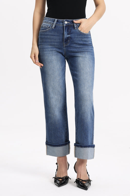 High Rise Relaxed Straight Jeans OST5033