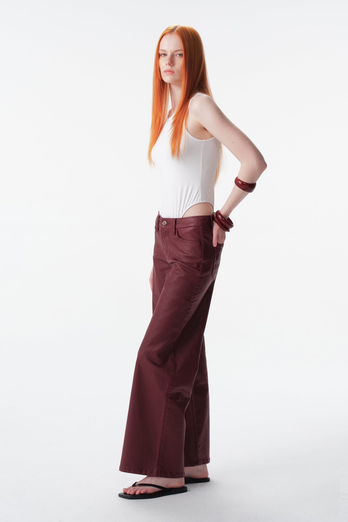 MID RISE WIDE LEG FULL JEANS ESFW640819
