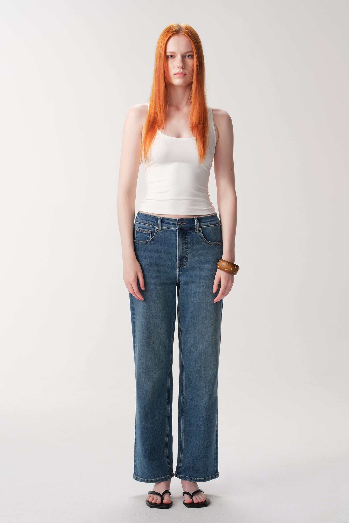 HIGH RISE 90's RELAXED ANKLE JEANS ESFT640518