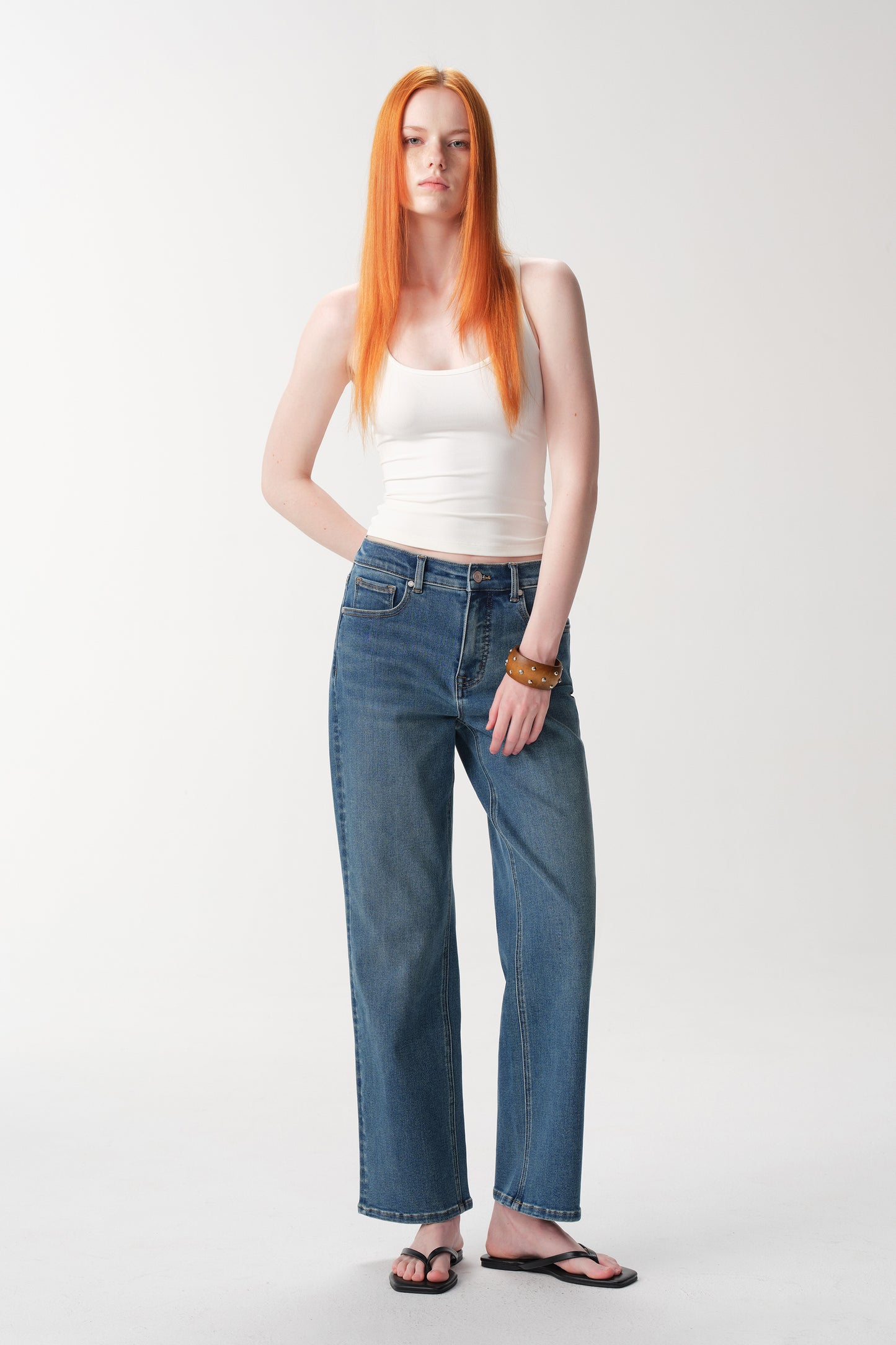 HIGH RISE 90's RELAXED ANKLE JEANS ESFT640518