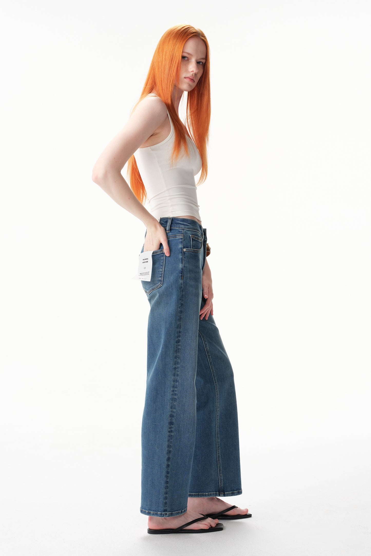 HIGH RISE 90's RELAXED ANKLE JEANS ESFT640518
