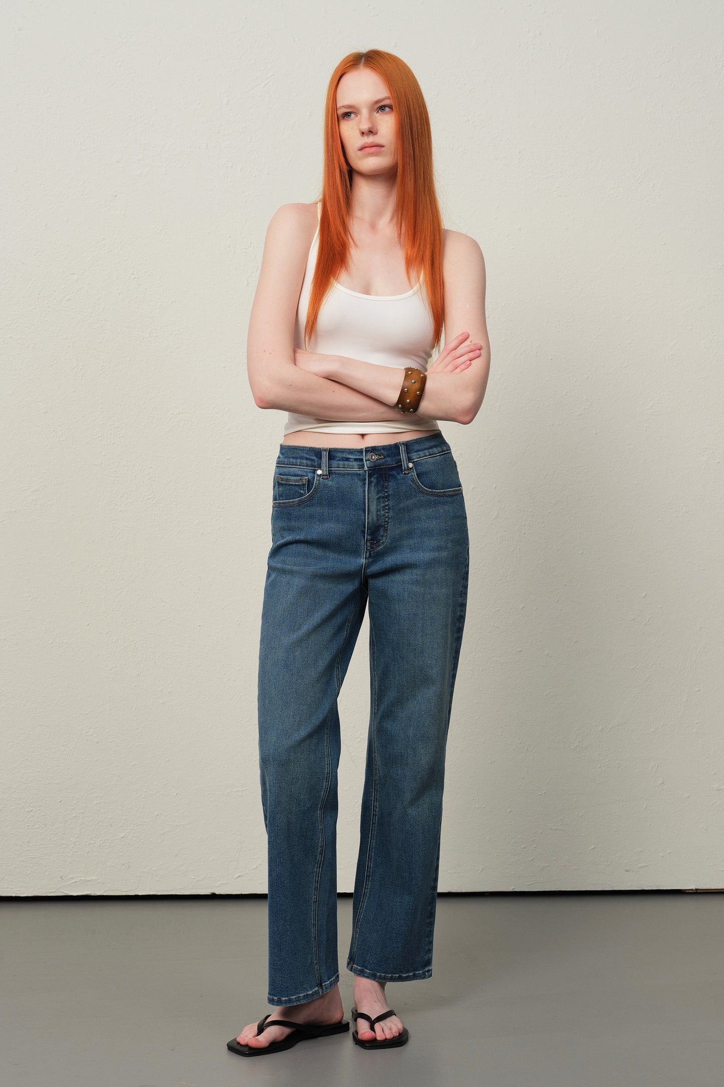HIGH RISE 90's RELAXED ANKLE JEANS ESFT640518