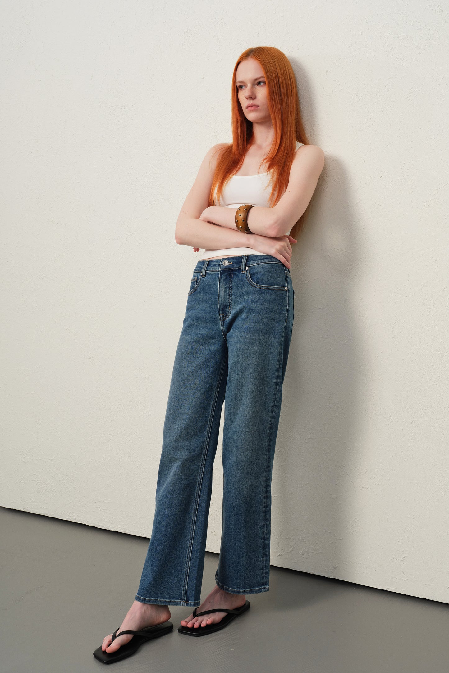 HIGH RISE 90's RELAXED ANKLE JEANS ESFT640518