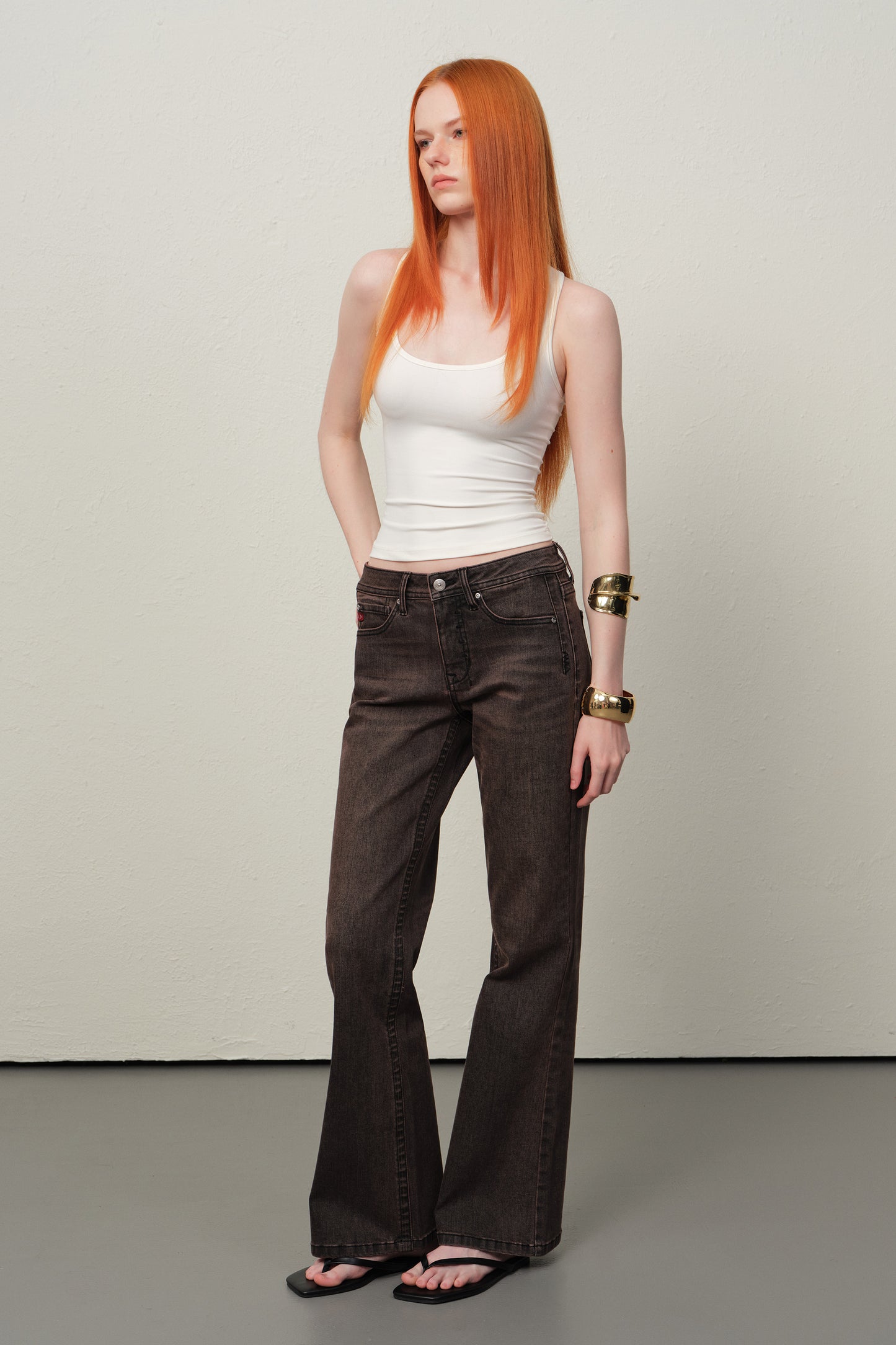 MID RISE BOOTCUT FULL JEANS ESFF640113