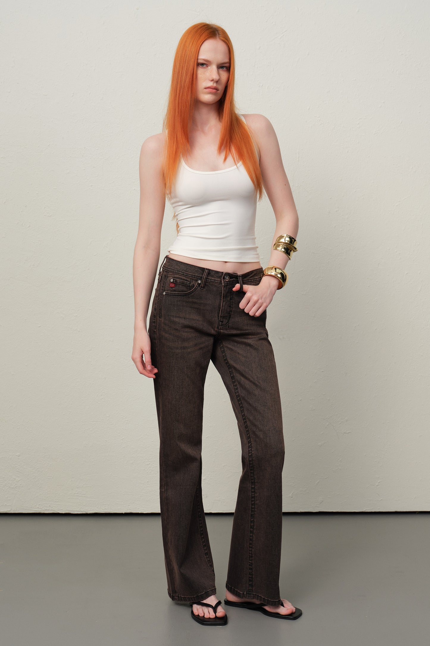MID RISE BOOTCUT FULL JEANS ESFF640113