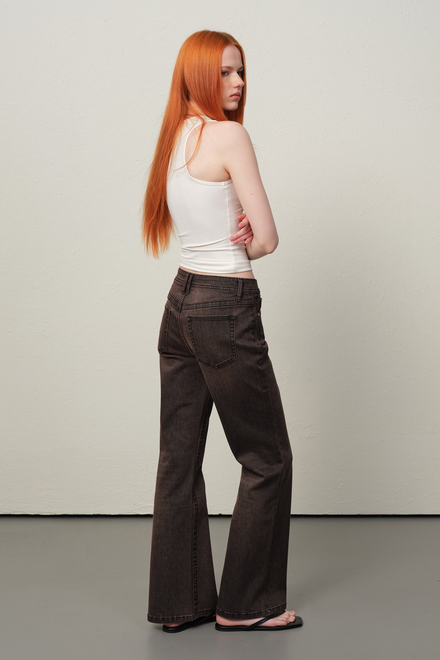 MID RISE BOOTCUT FULL JEANS ESFF640113