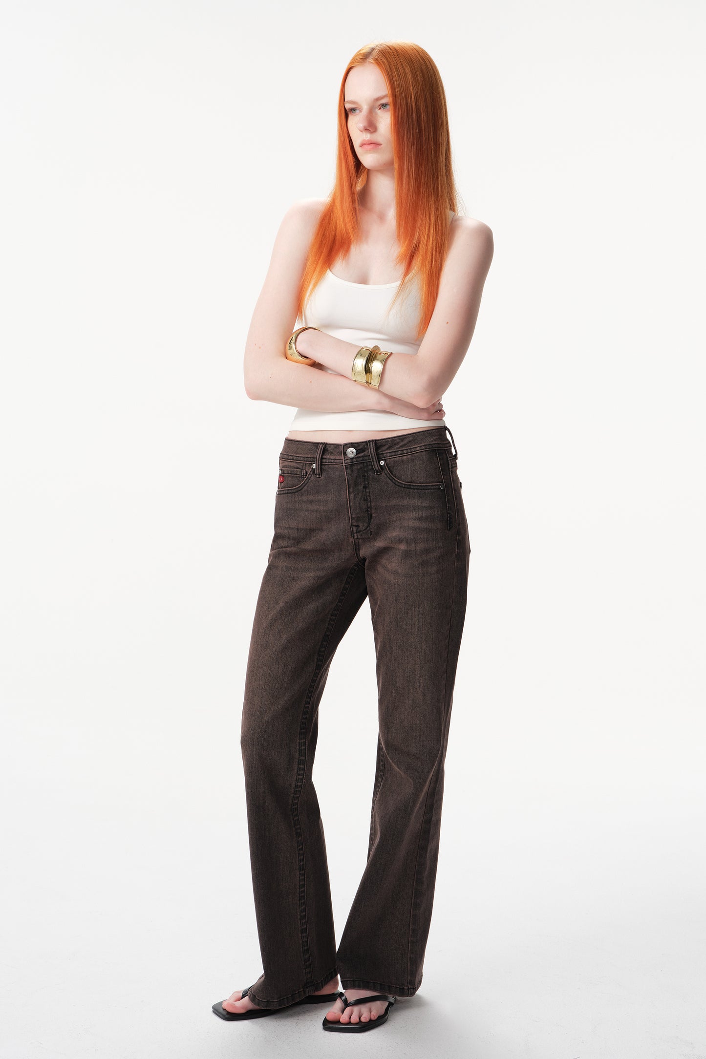 MID RISE BOOTCUT FULL JEANS ESFF640113