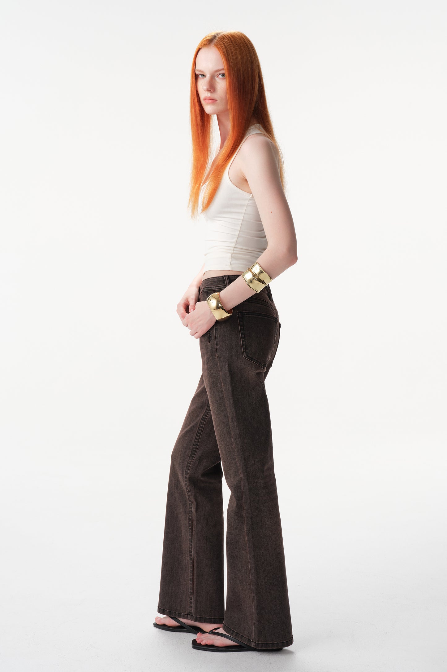MID RISE BOOTCUT FULL JEANS ESFF640113