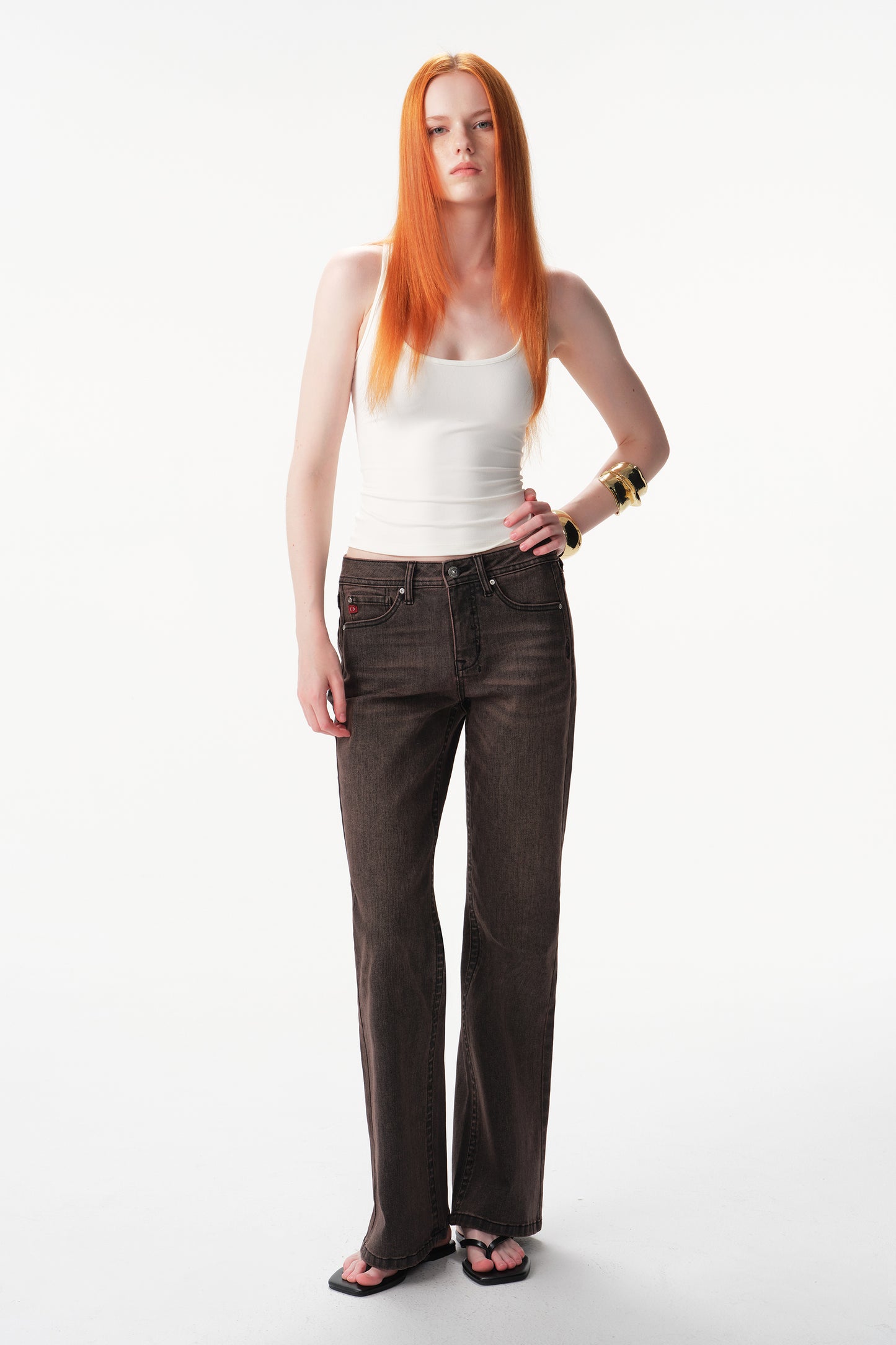 MID RISE BOOTCUT FULL JEANS ESFF640113