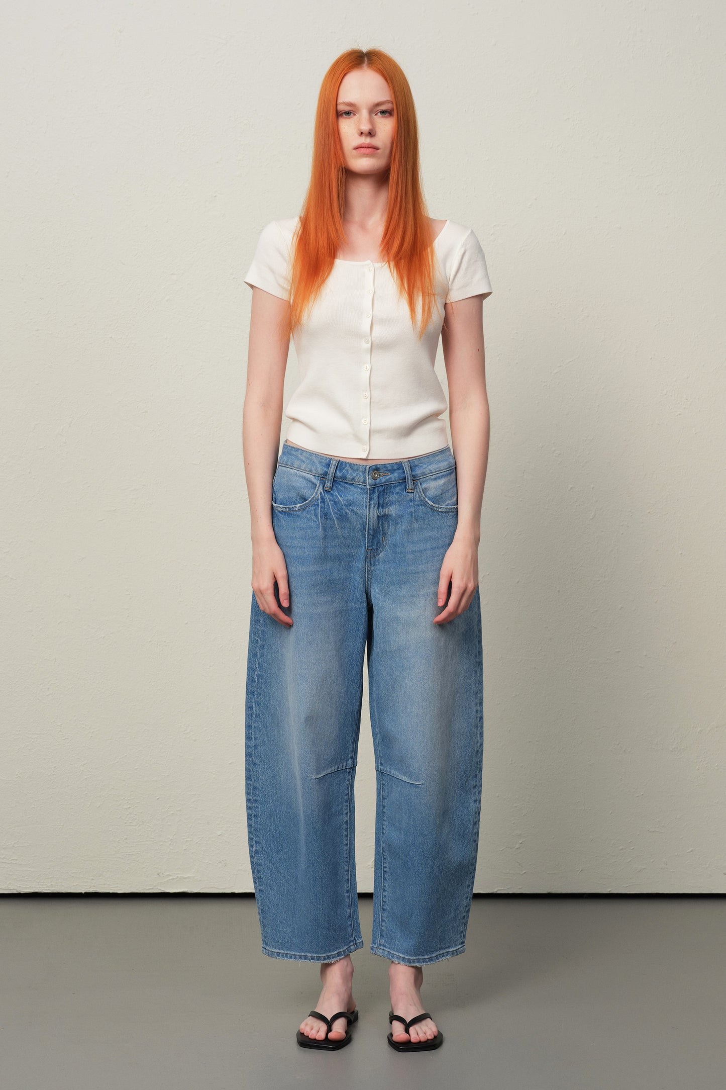 The Nova High Rise Balloon Cropped Jeans ESFO630X07