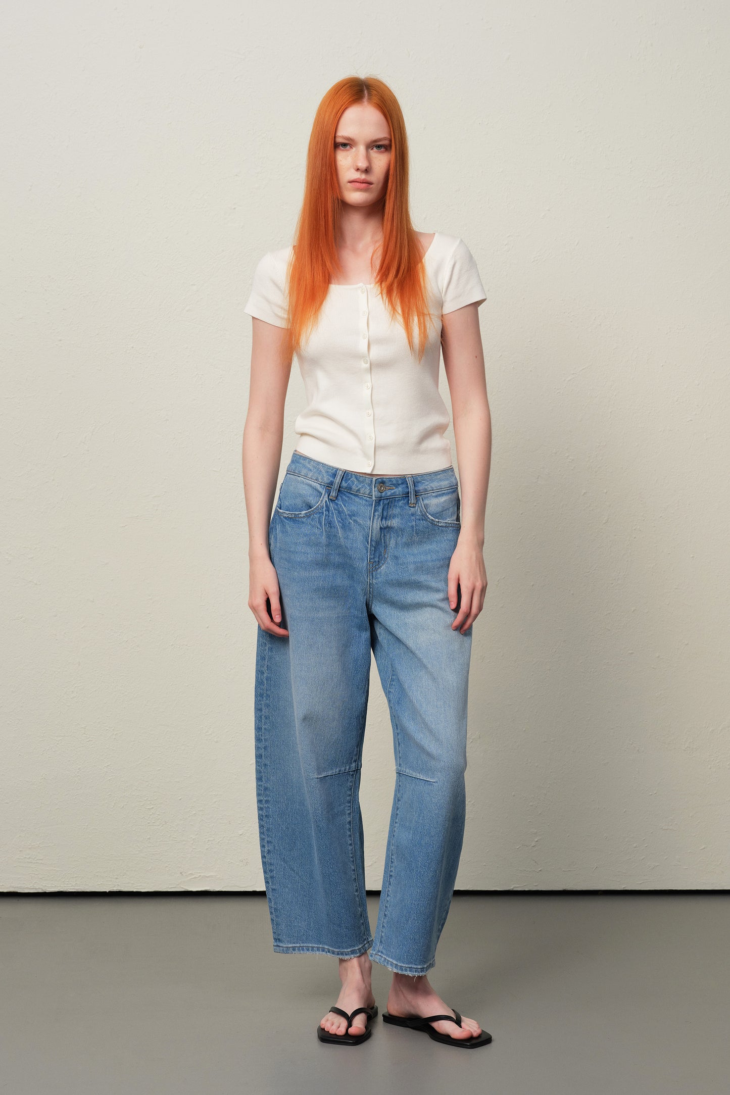 The Nova High Rise Balloon Cropped Jeans ESFO630X07