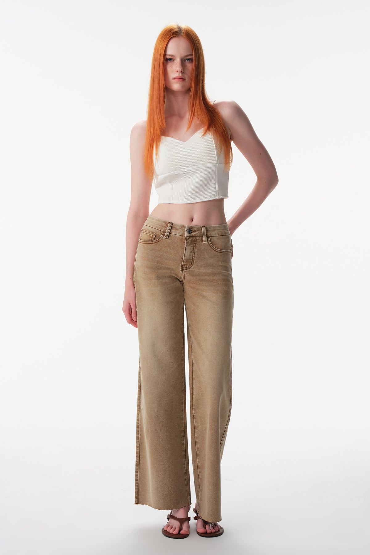 MID RISE WIDE LEG FULL JEANS ESFW620819