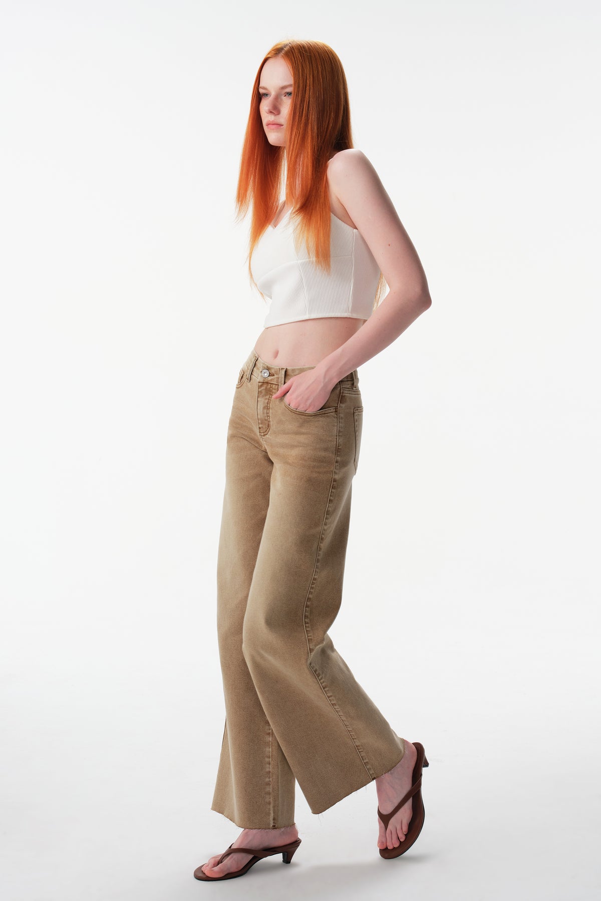 MID RISE WIDE LEG FULL JEANS ESFW620819