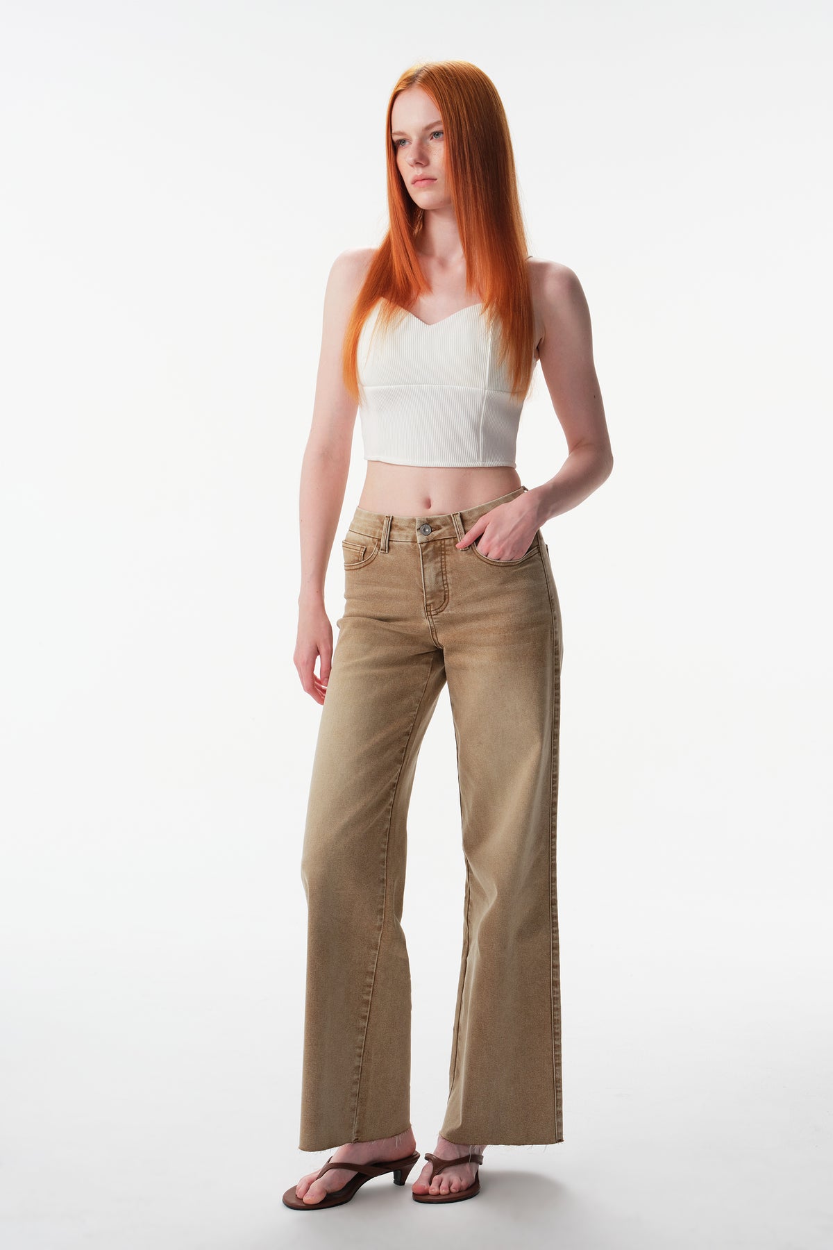 MID RISE WIDE LEG FULL JEANS ESFW620819