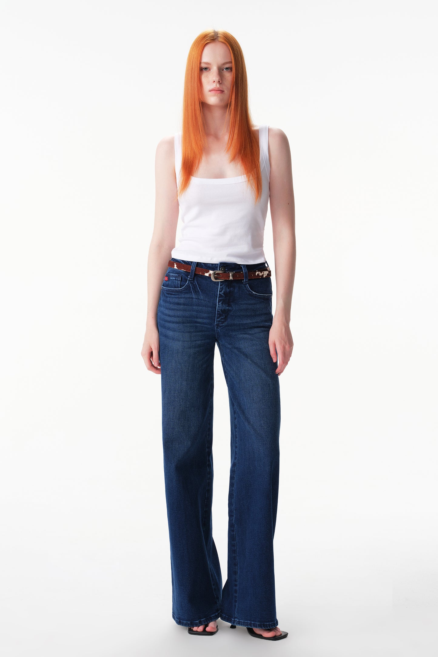 Mid High Rise Super Wide Leg Tall Jeans ESFW630813