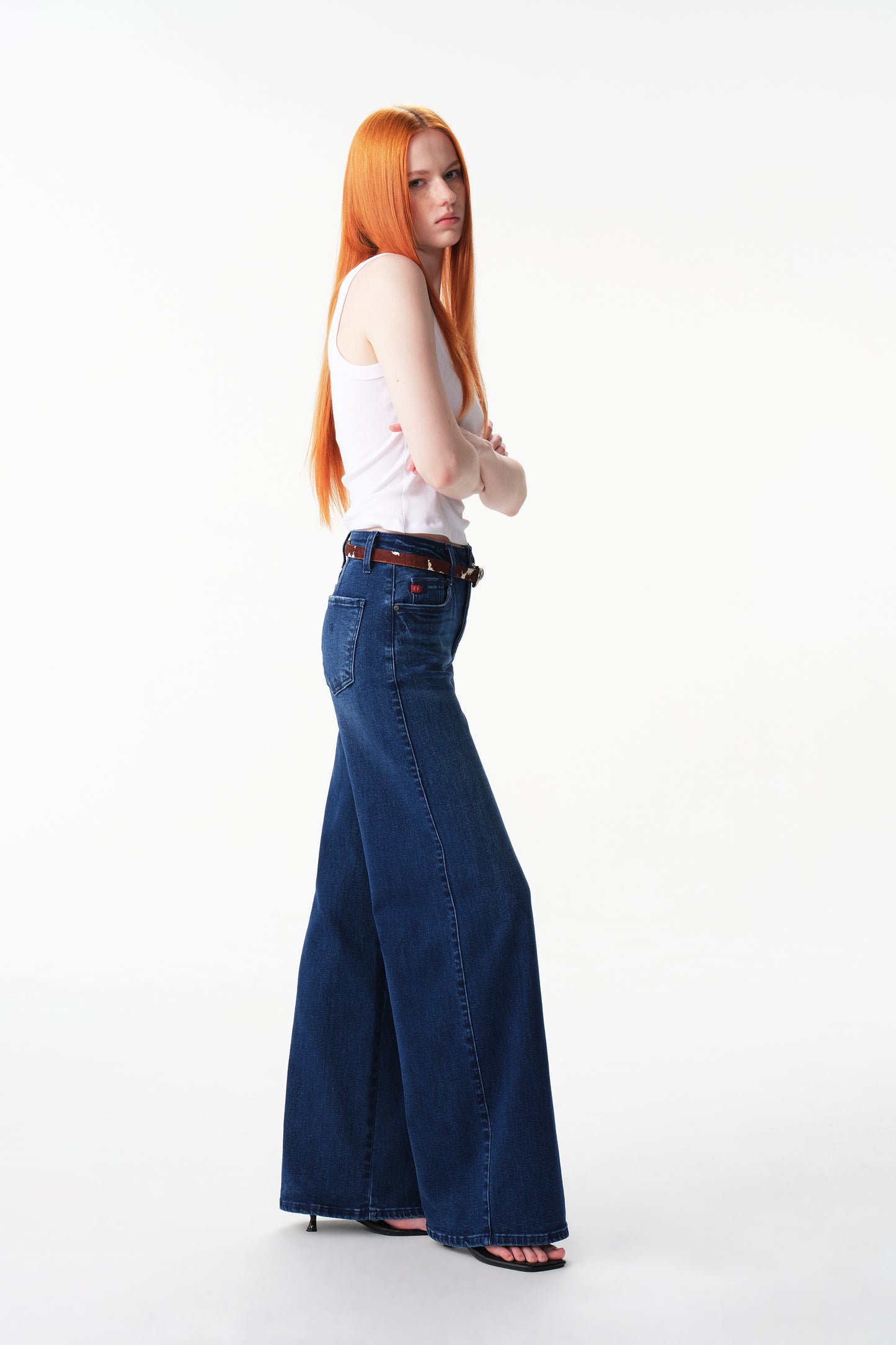 Mid High Rise Super Wide Leg Tall Jeans ESFW630813