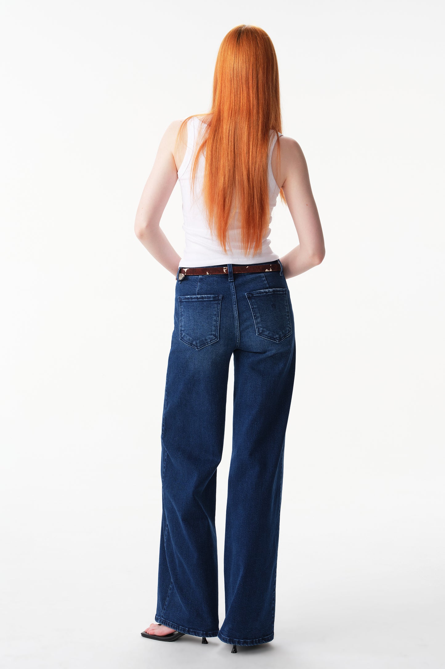 Mid High Rise Super Wide Leg Tall Jeans ESFW630813
