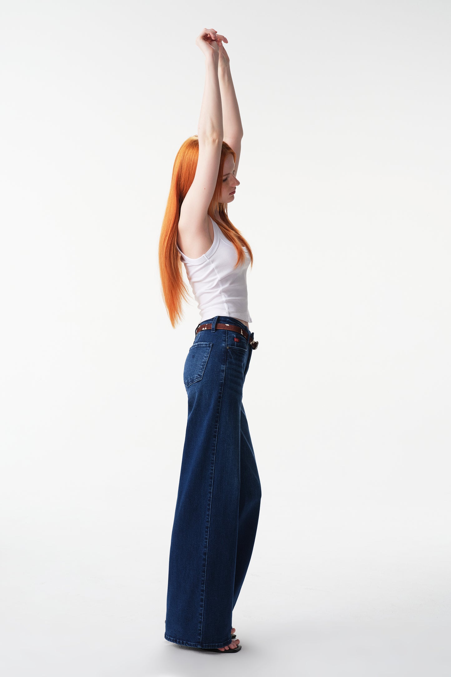Mid High Rise Super Wide Leg Tall Jeans ESFW630813