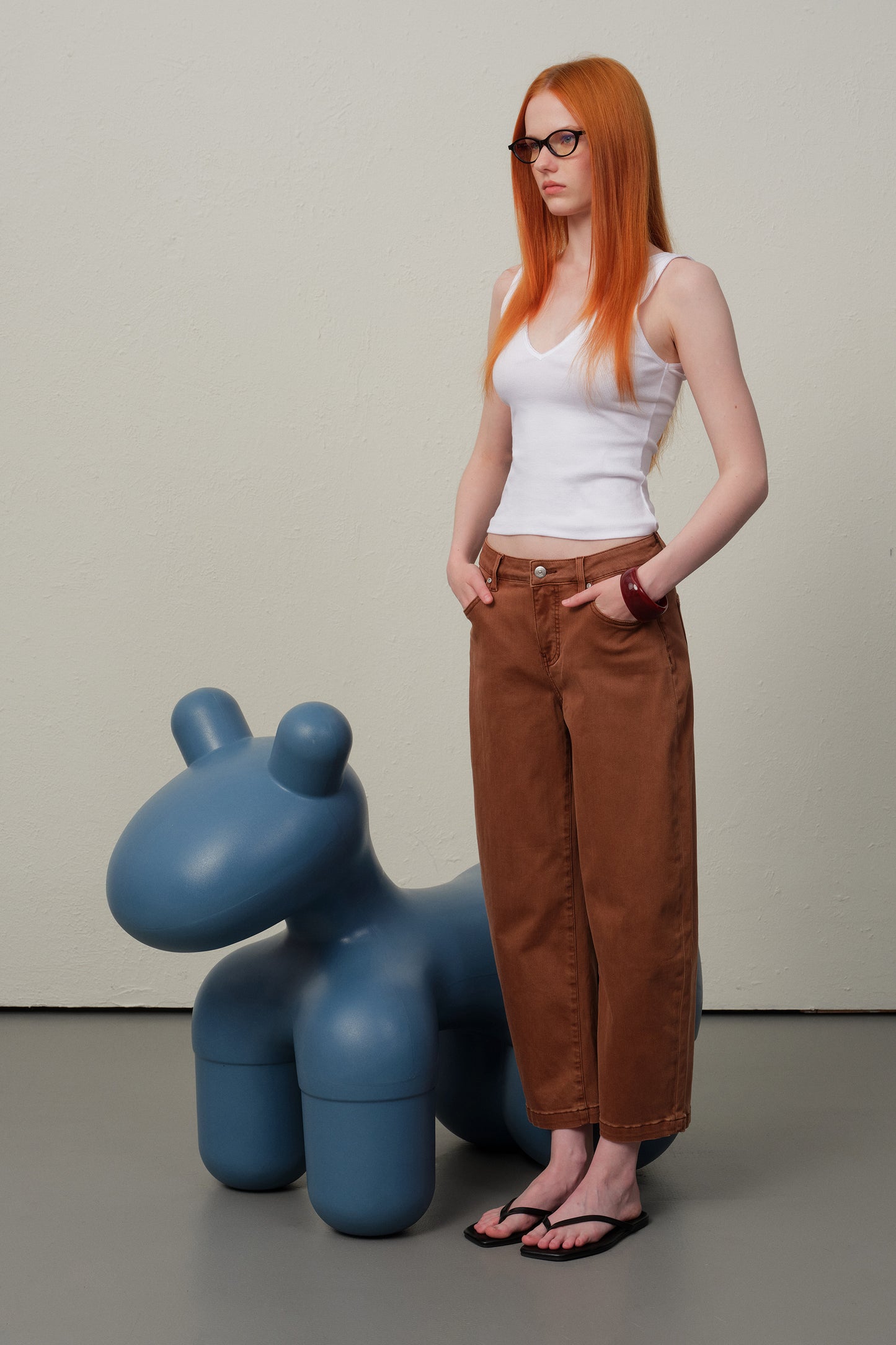 High Rise Barrel Cropped Pants ESFO620X01