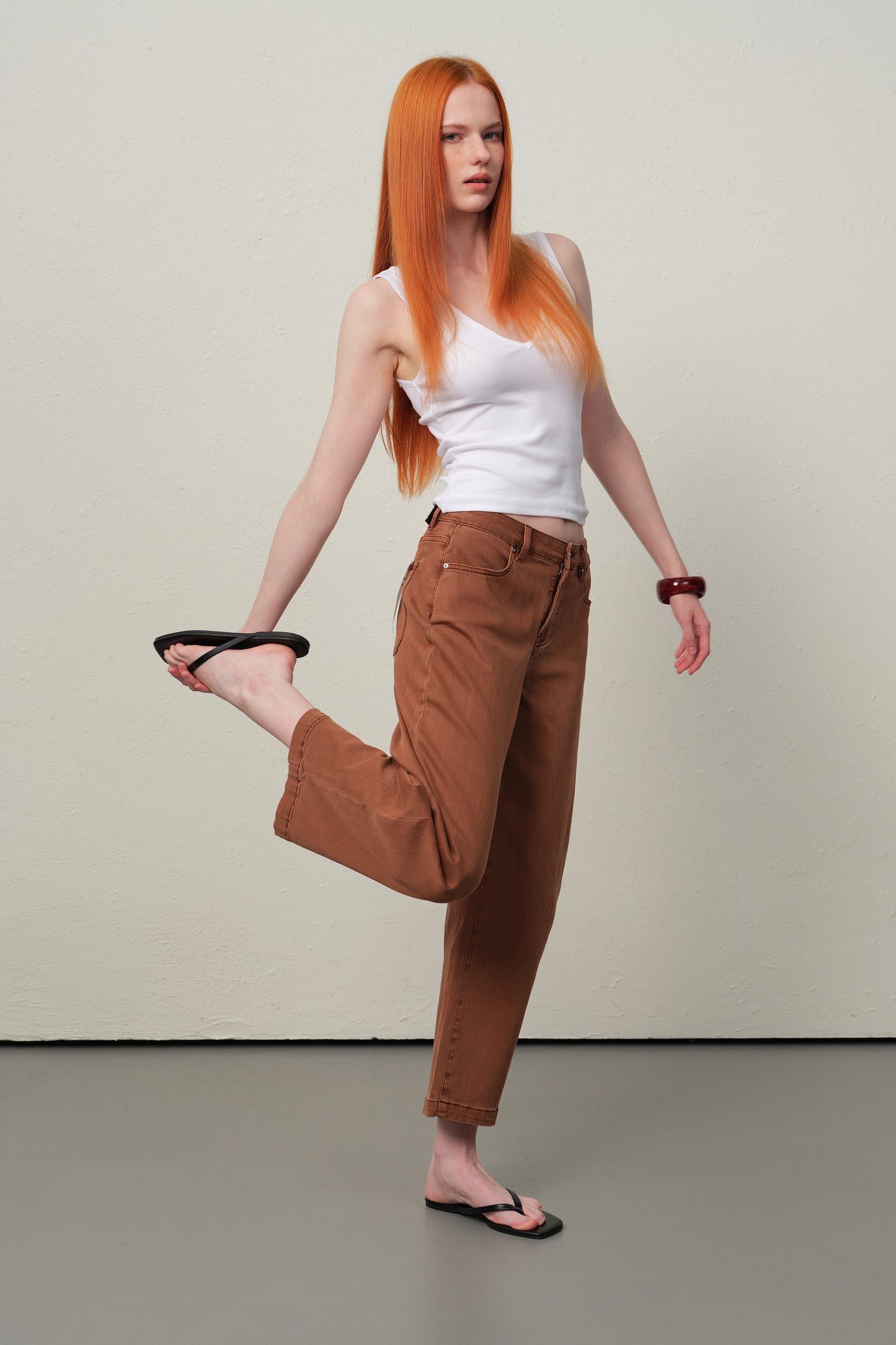 High Rise Barrel Cropped Pants ESFO620X01