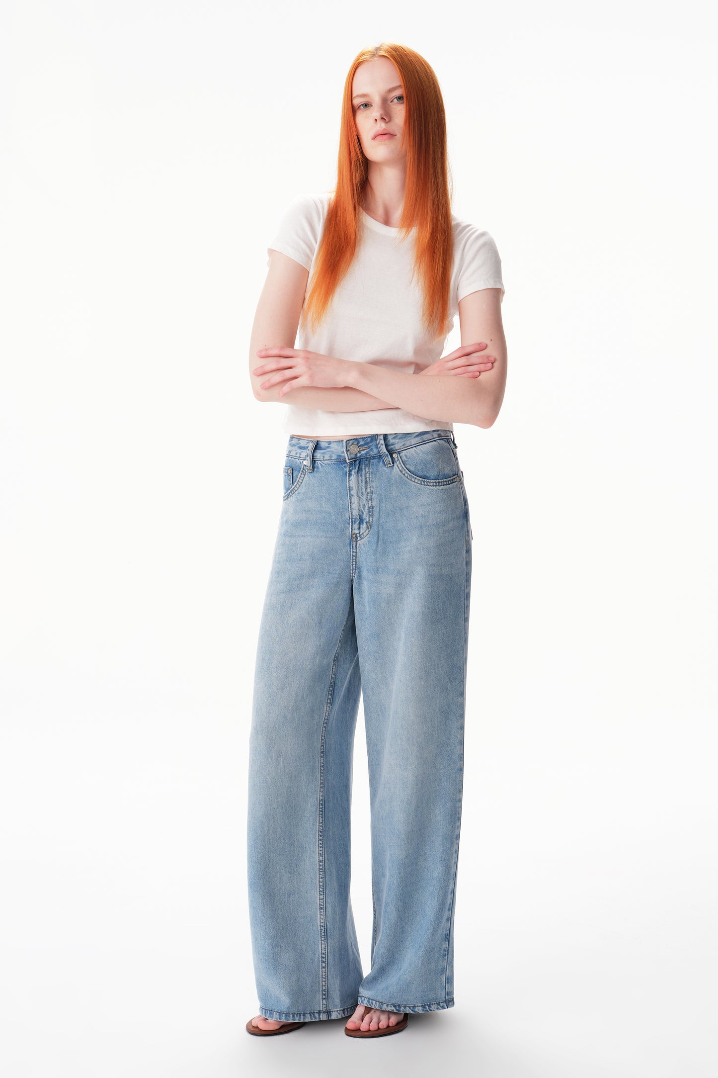 High Rise Wide Leg Jeans ESFW620845