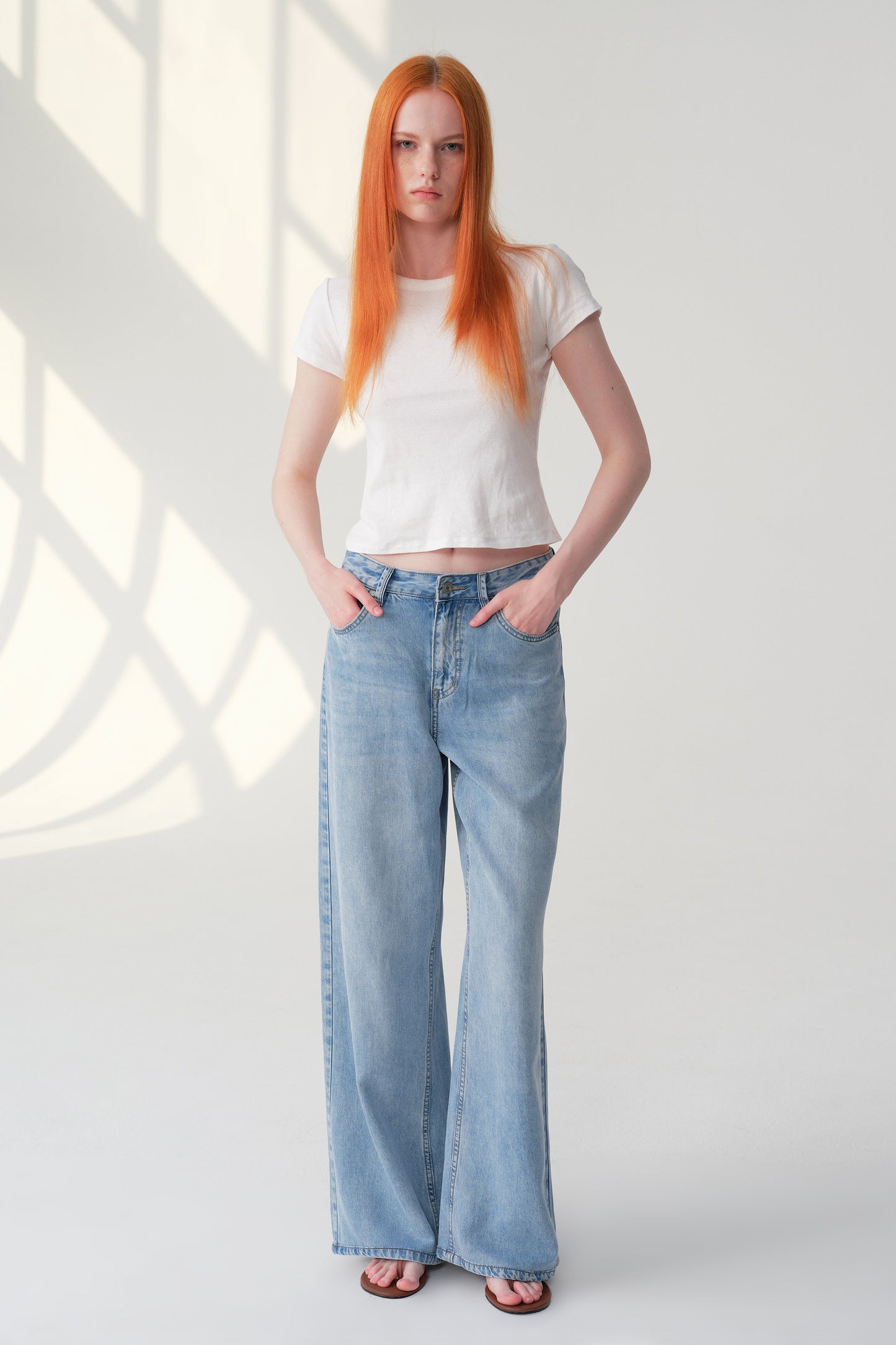 High Rise Wide Leg Jeans ESFW620845