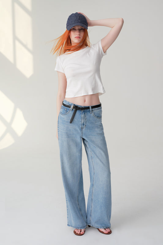 High Rise Wide Leg Jeans ESFW620845