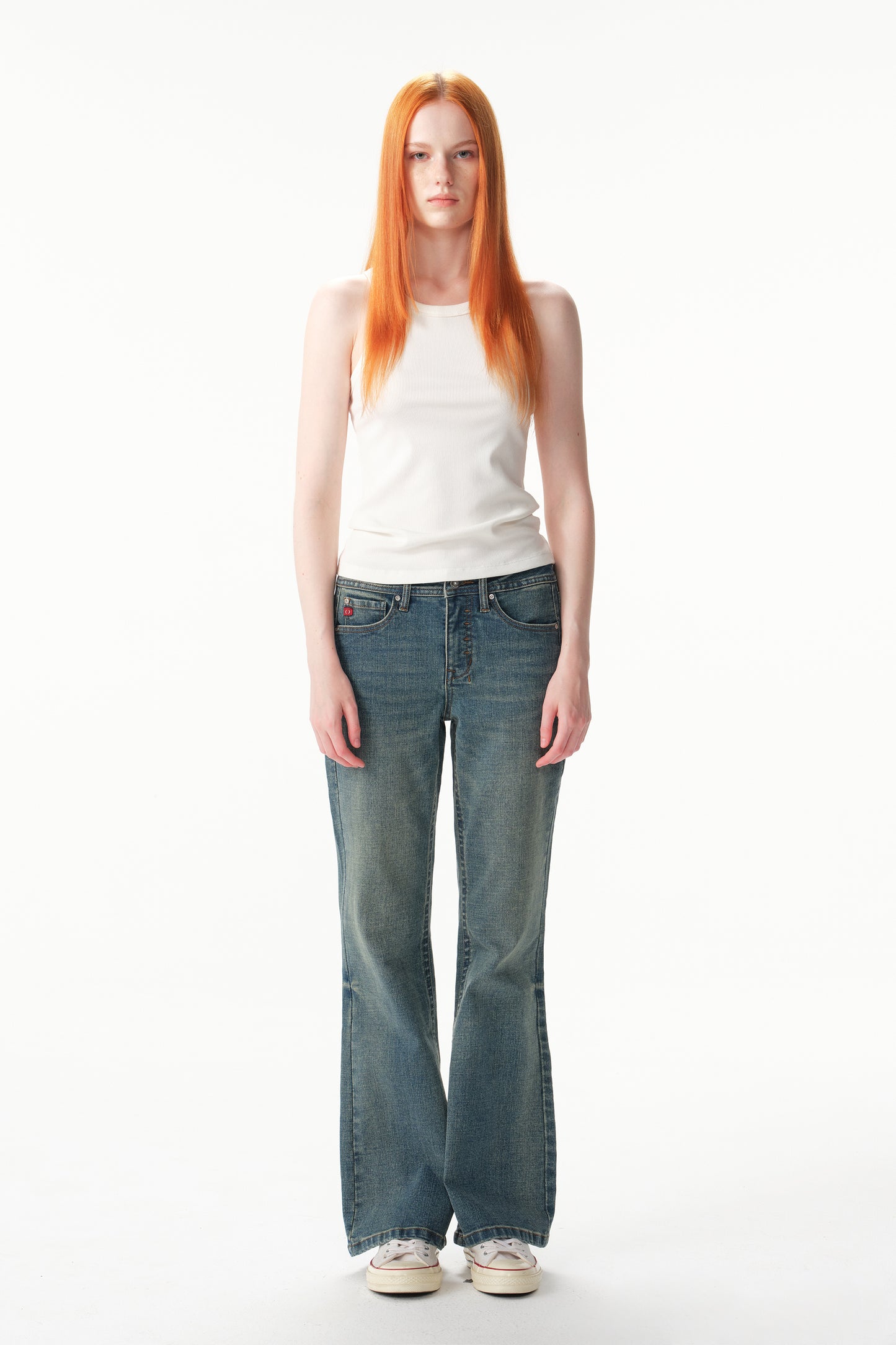 MID RISE BOOTCUT FULL JEANS ESFF640113