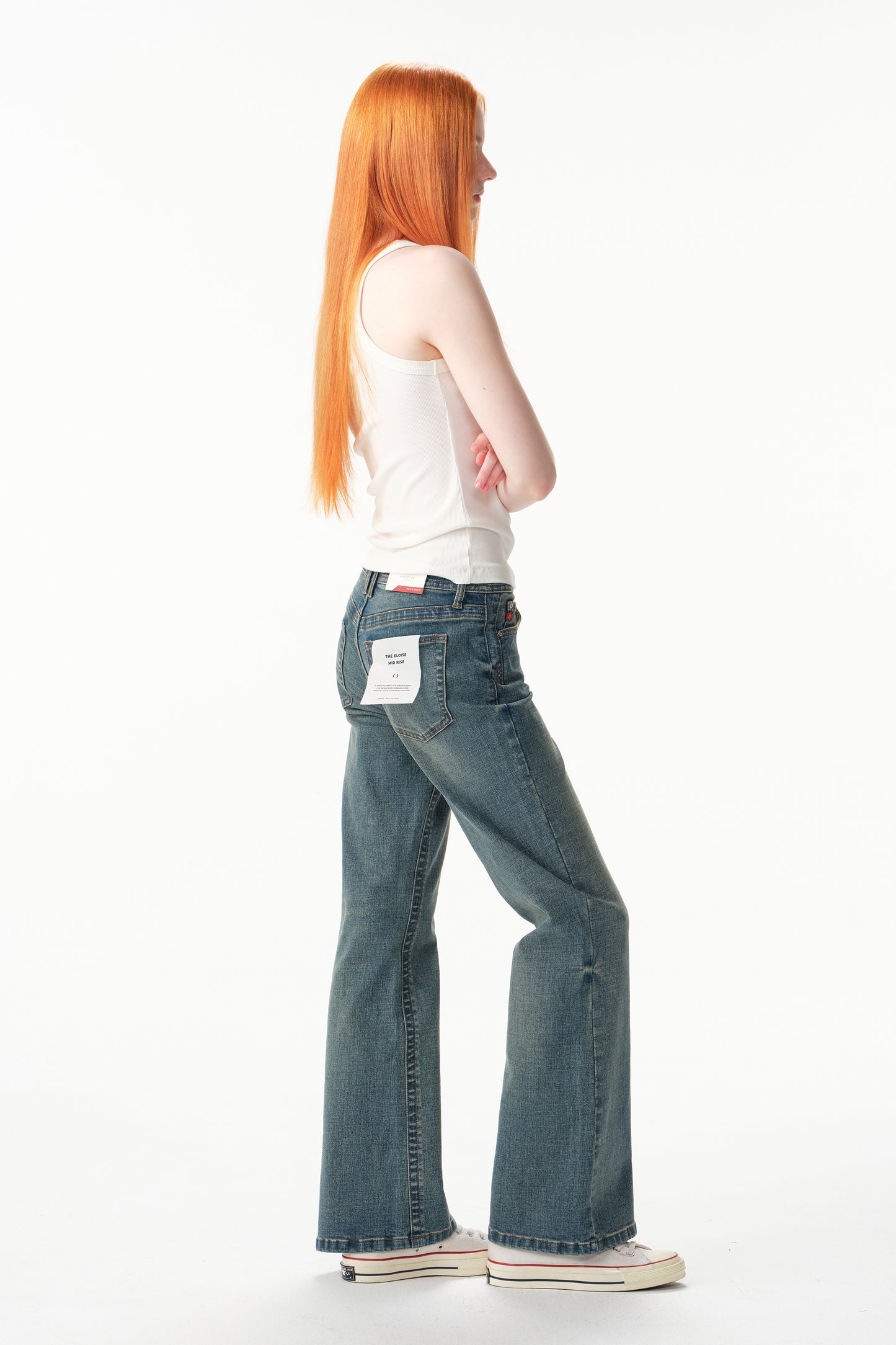 MID RISE BOOTCUT FULL JEANS ESFF640113