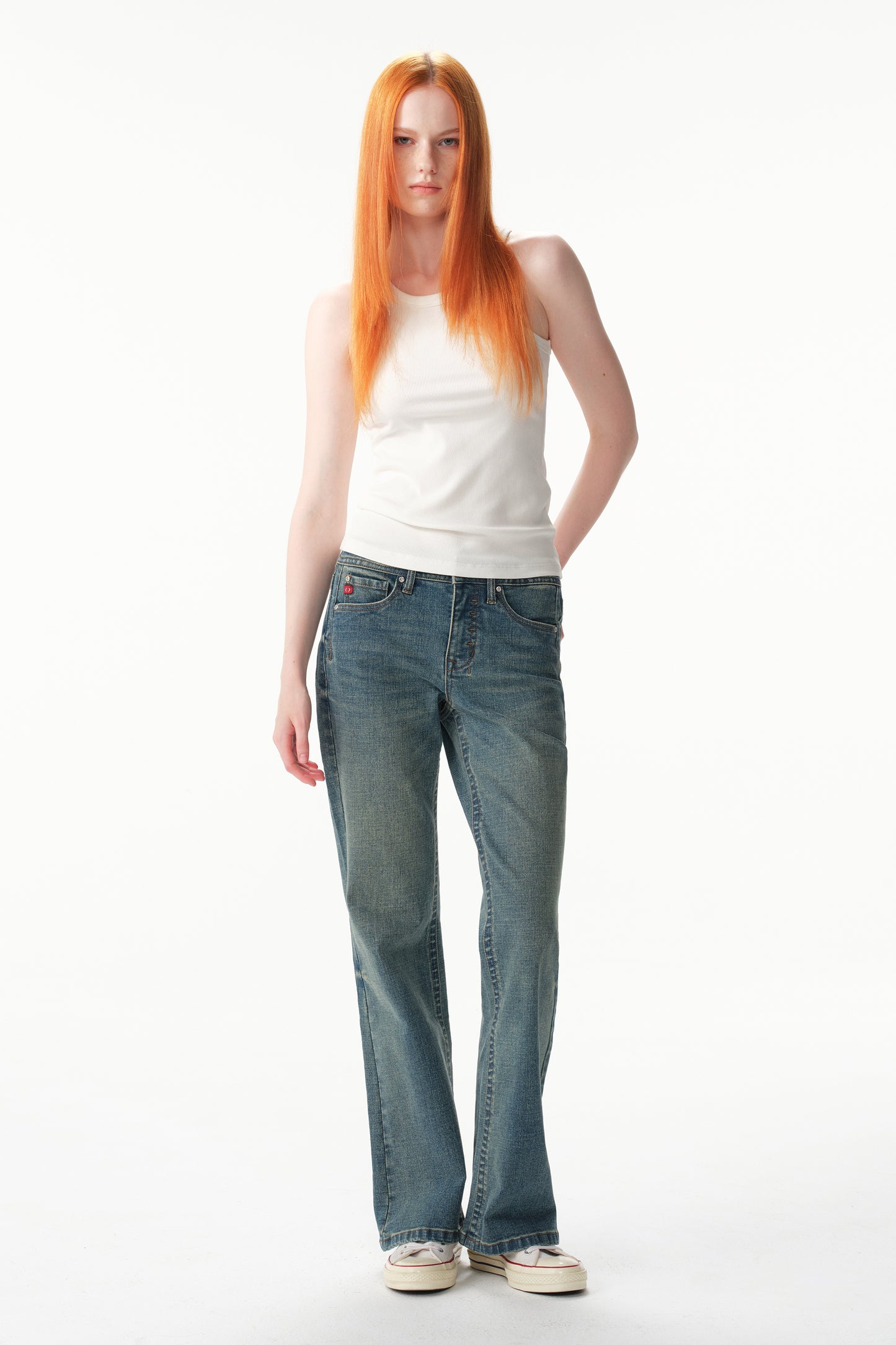 MID RISE BOOTCUT FULL JEANS ESFF640113