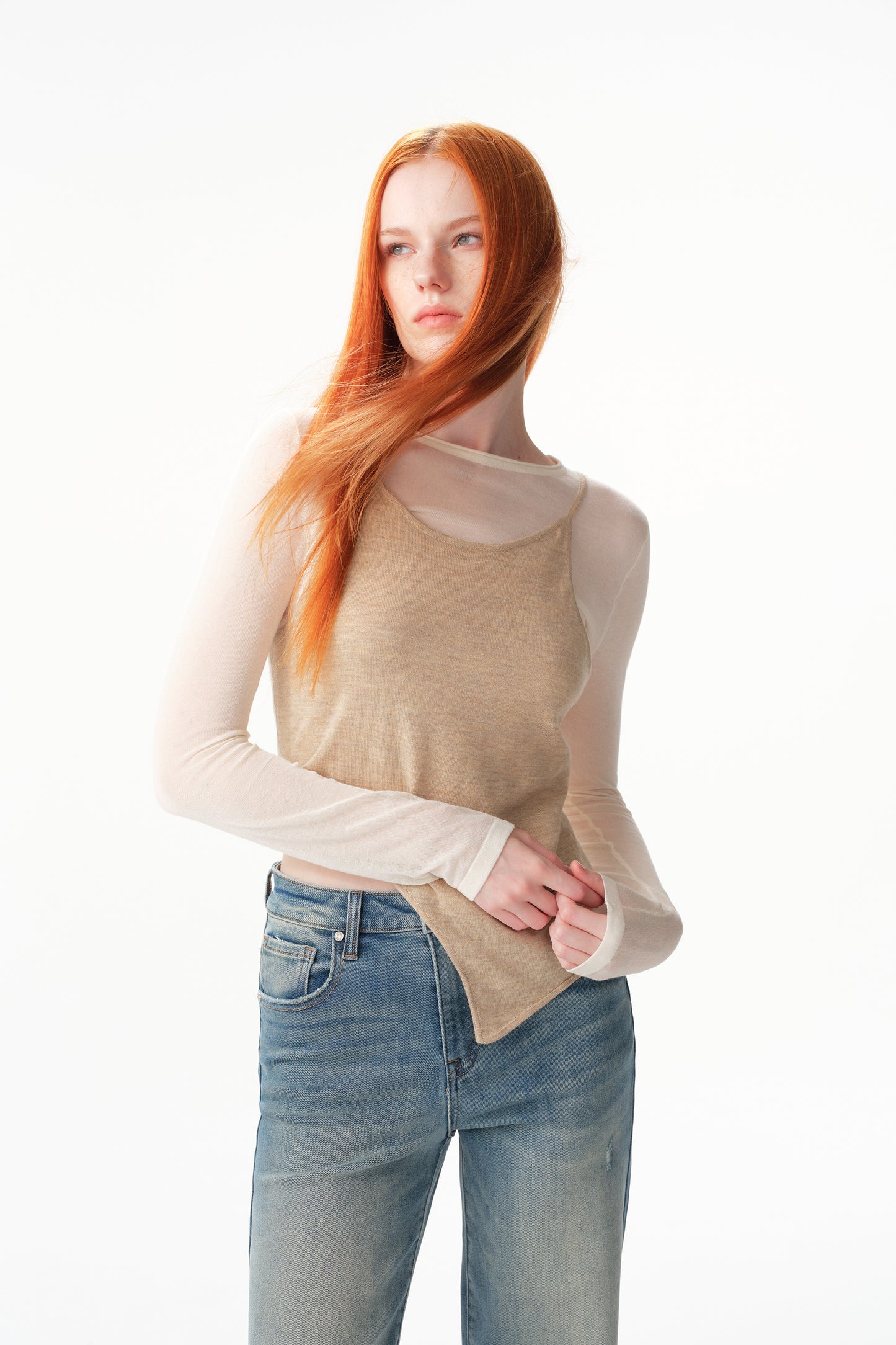 Mid High Rise Wide Leg Tall Jeans ESFW630812