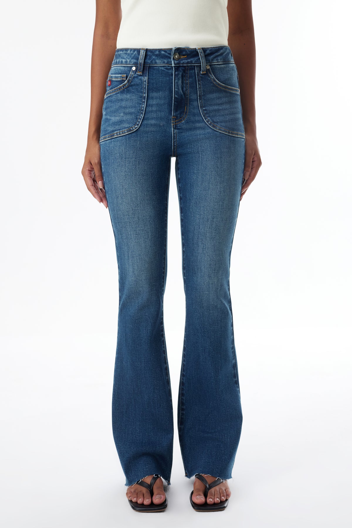 Plus Size High Rise Bootcut Full Jeans ESFF640111-P