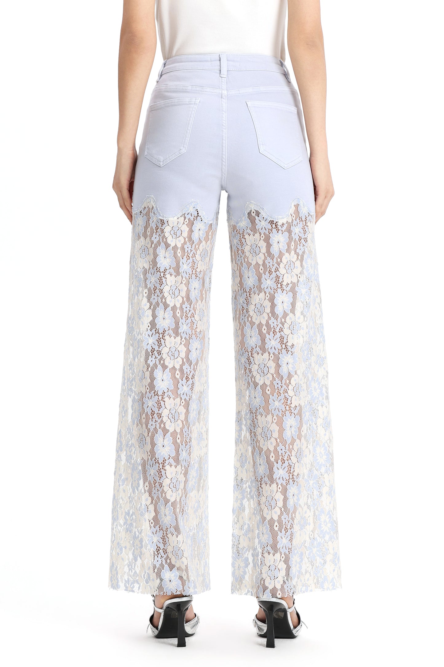 High Rise Lace Pants with Rhinestone OSW8027