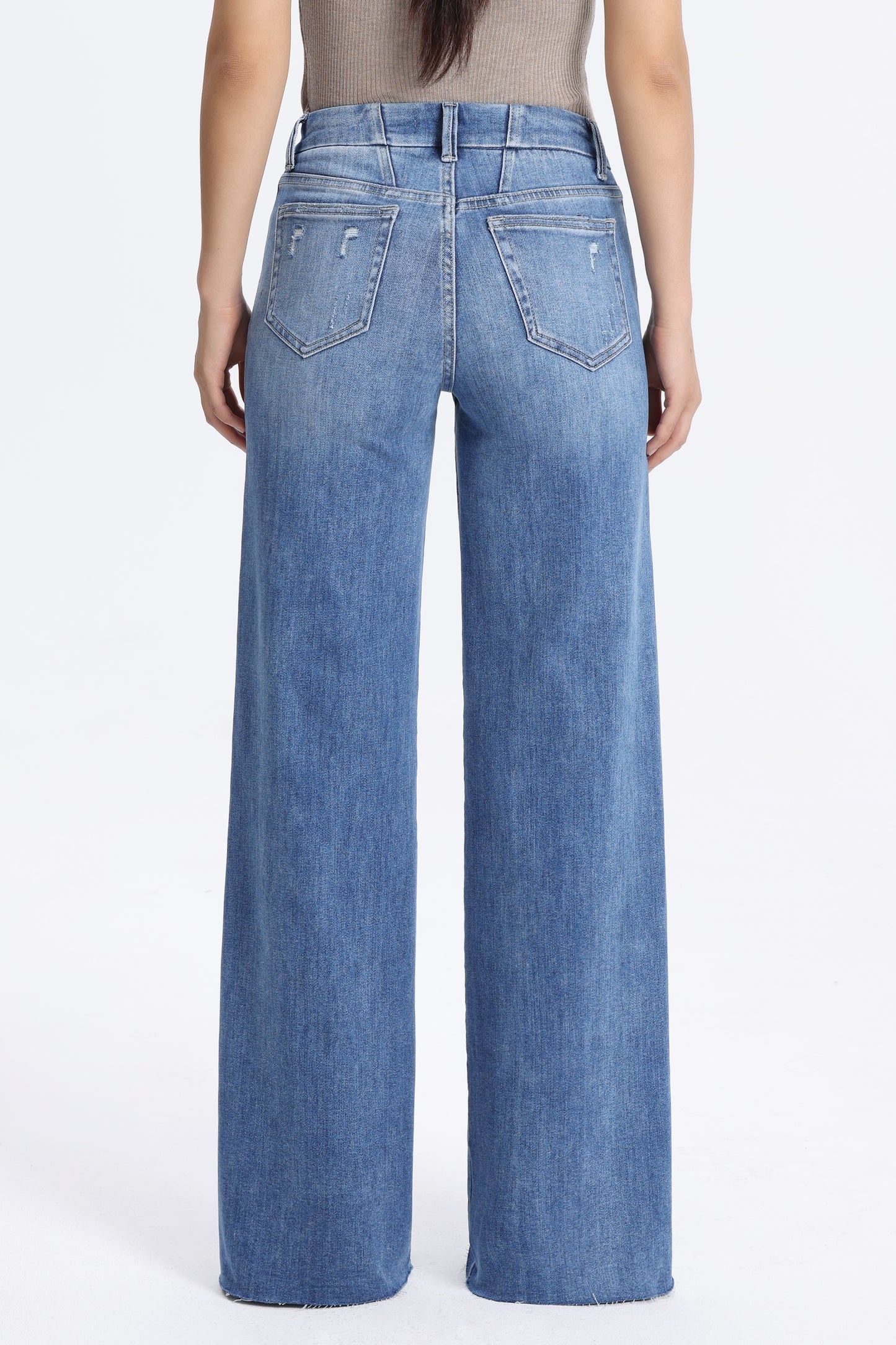 Mid Rise Wide Leg Tall Denim Jeans OSW8019-LT