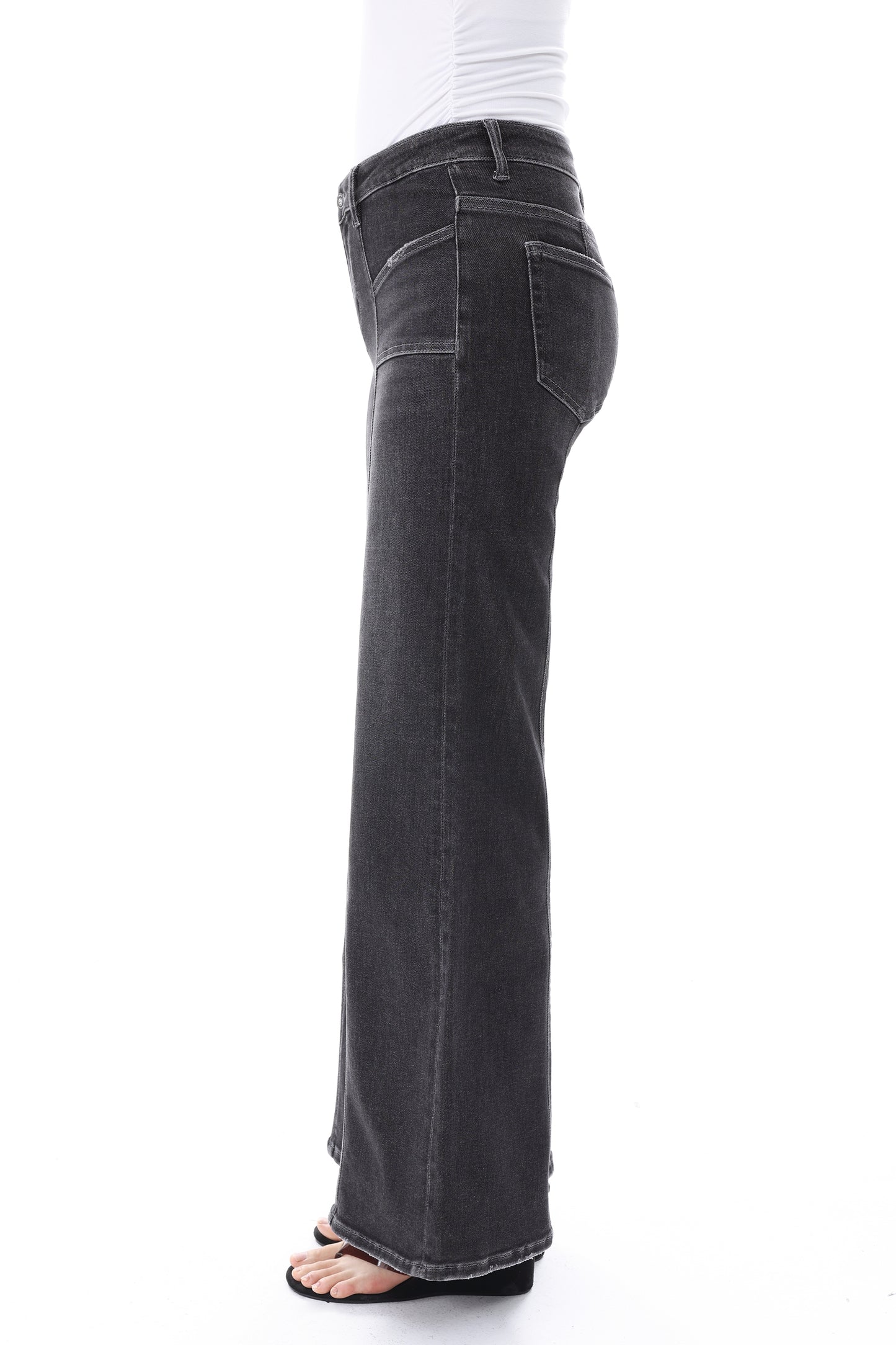 The Luna Low Rise 90‘S Super Flared Wide Leg Full Jeans ESFW630840