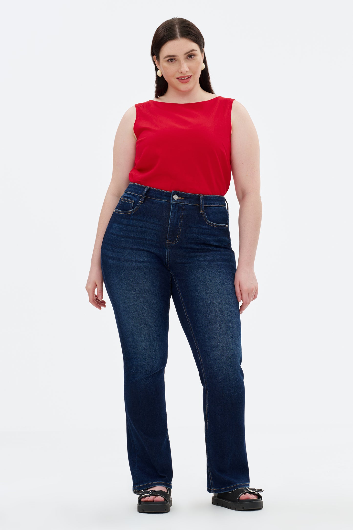 MID RISE BOOTCUT DENIM JEANS OSF1150-P