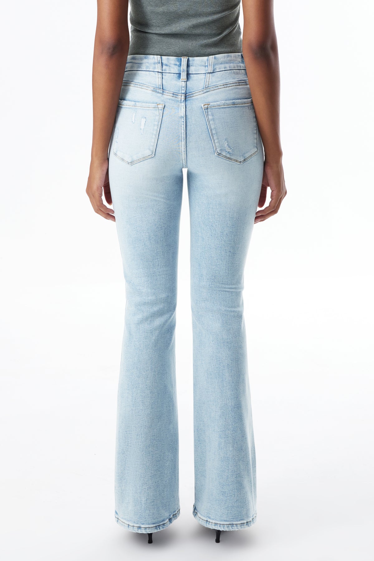 Plus Size High Rise Bootcut Full Jeans ESFF620101-P