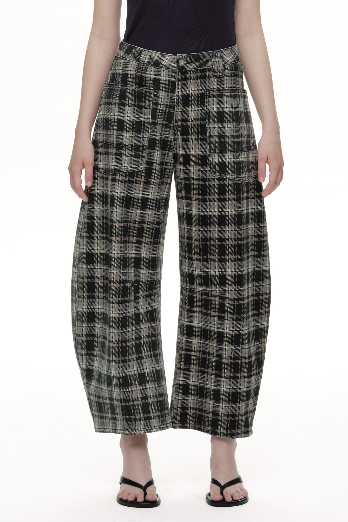 Baggy Bohemia Mid Rise Barrel Print Pants OSOX011