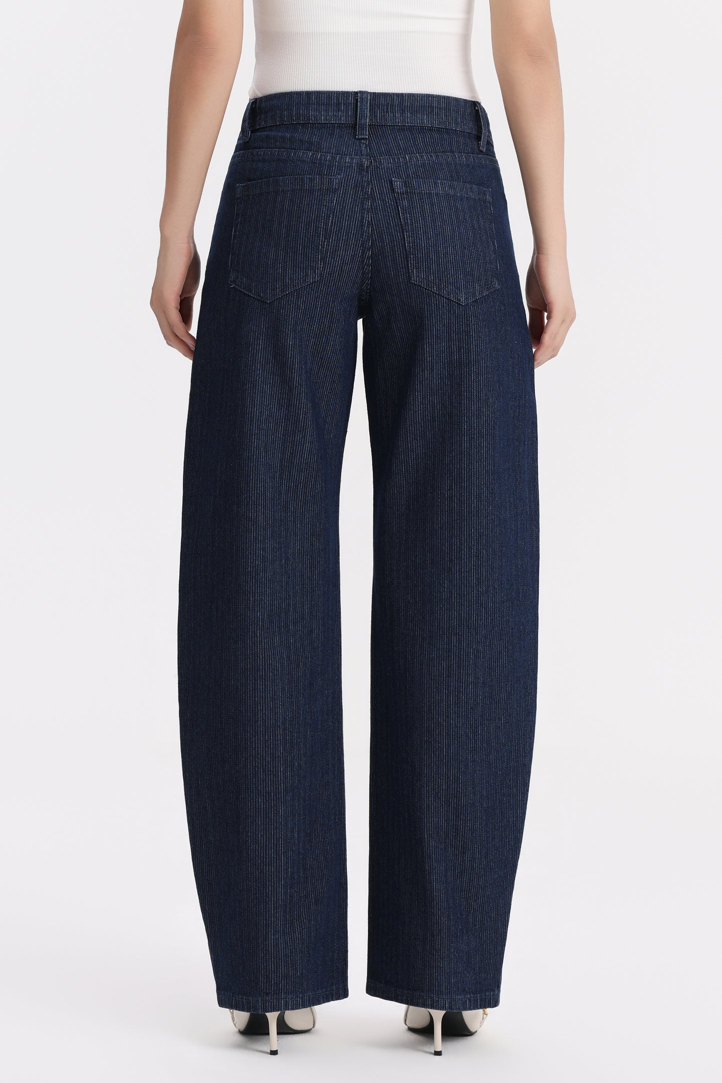 Mid Rise Barrel  Denim Jeans OSOX024