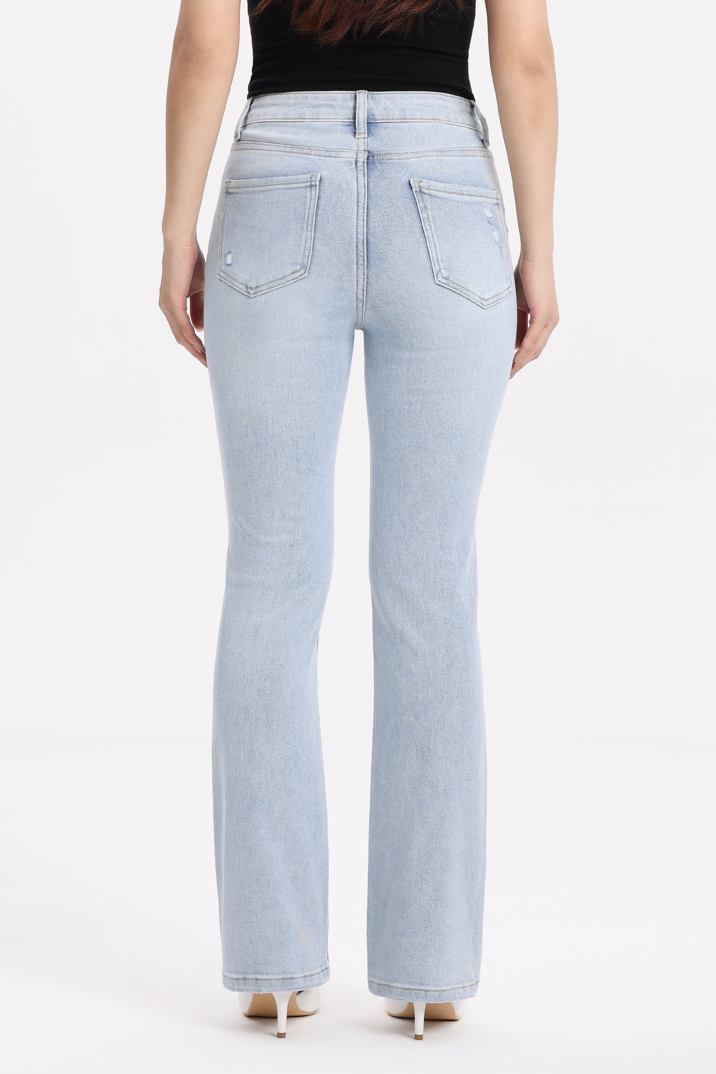 High Rise Bootcut Denim Jeans OSF1143EC