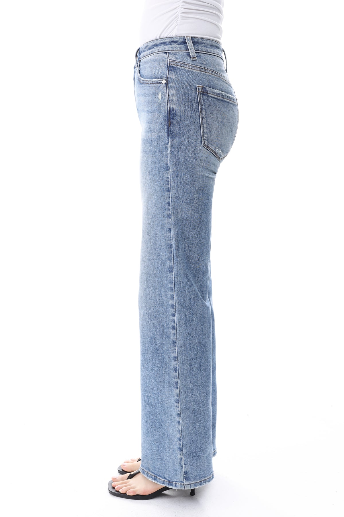 Plus Size High Rise 90's Full Jeans ESFT630511-P