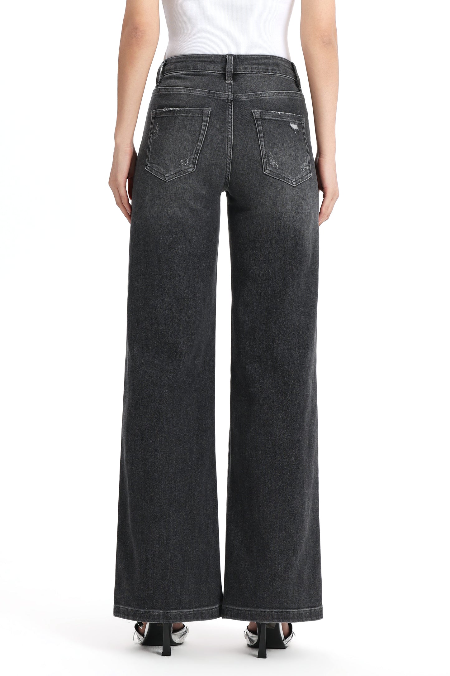 Mid Rise Wide Leg Denim Jeans OSW8084
