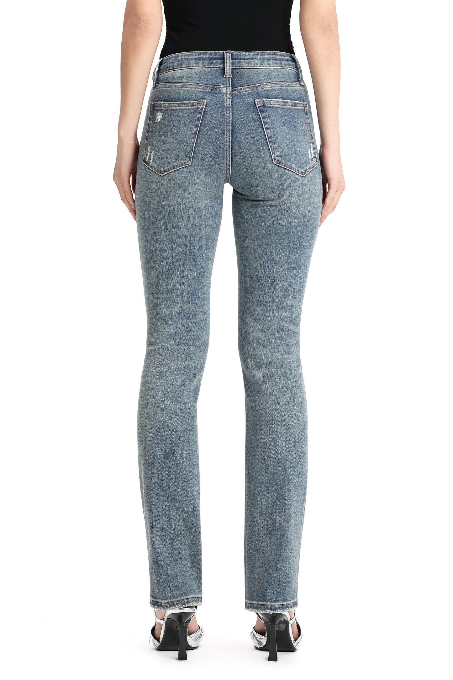 Mid Rise Straight Denim Jeans OSTM5001EC