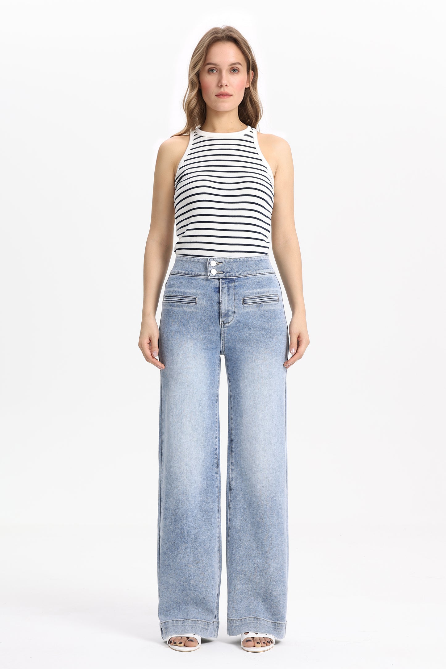Modern Silhouette Super High Rise Wide Leg Jeans OSW8146