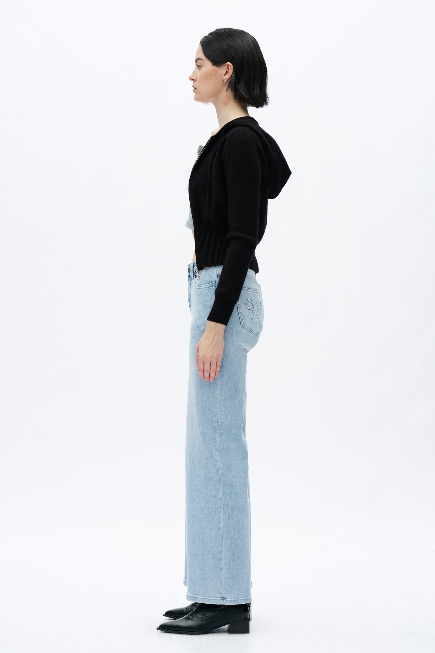 MID RISE BAGGY BBL WIDE LEG DENIM JEANS OSW8001