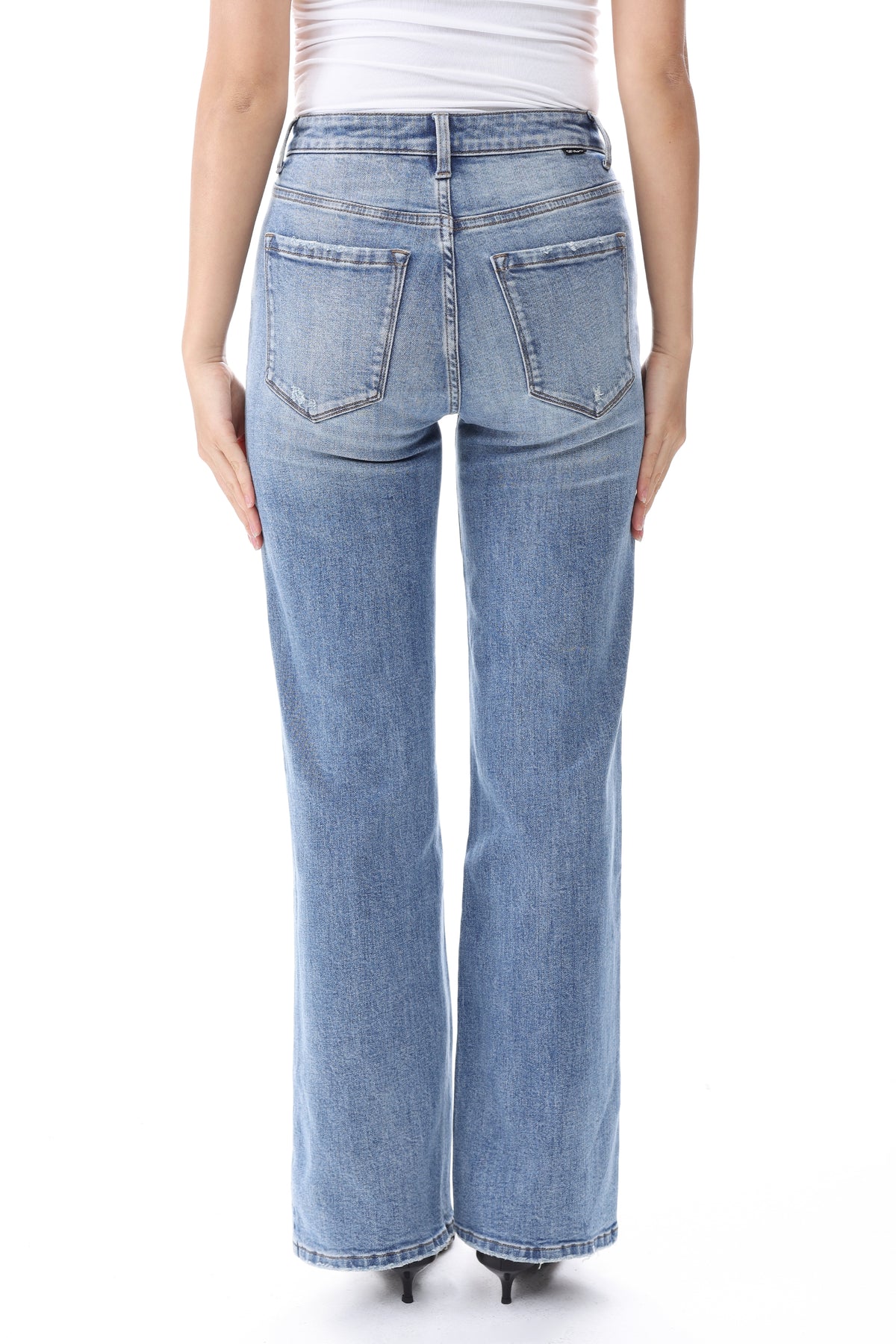 Plus Size High Rise 90's Full Jeans ESFT630511-P